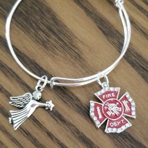 COPY - FIREFIGHTER Bracelet Guardian Angel Adjustable